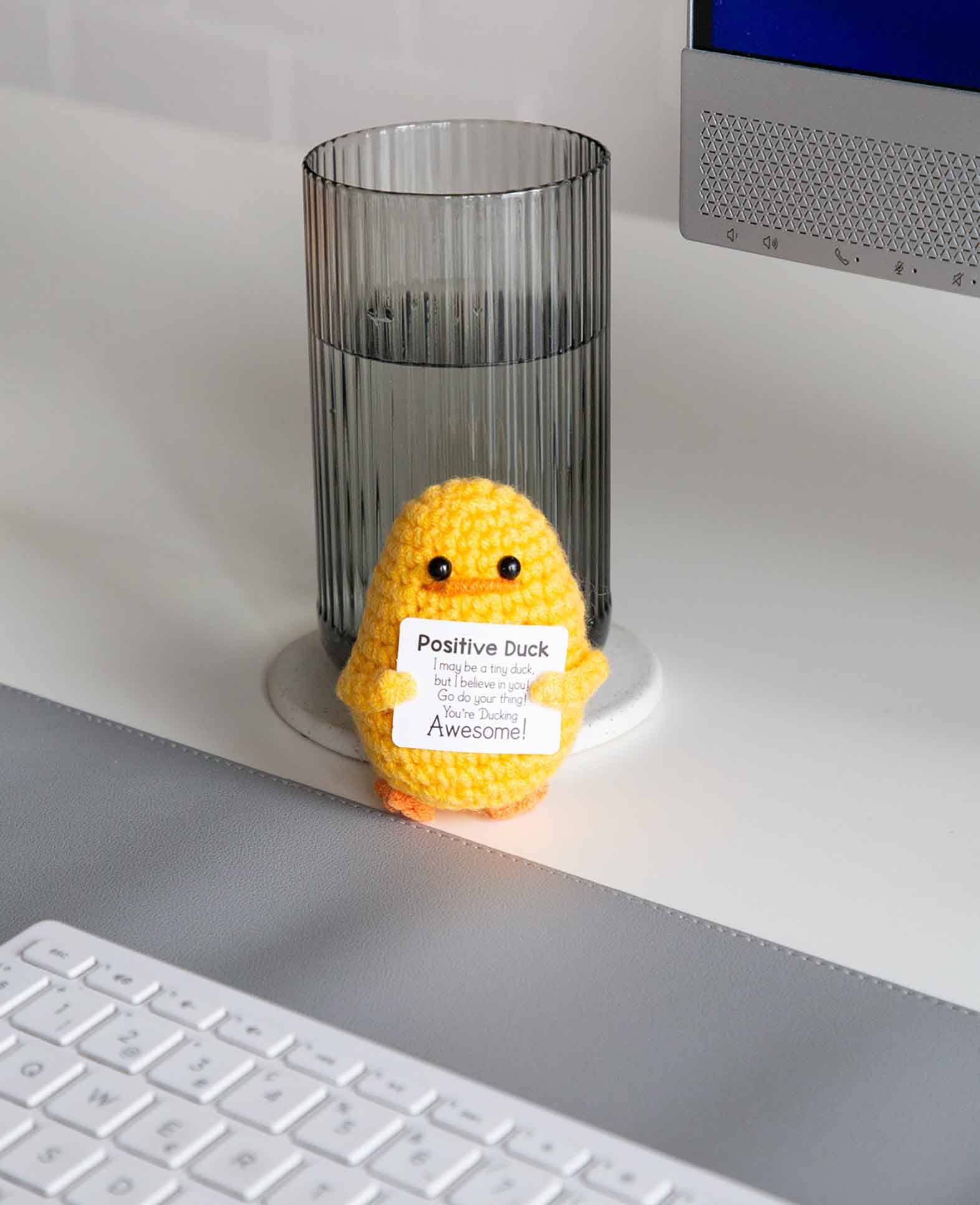 I am Creative Plüschtier Positive Duck – 7,5 cm – mehrfarbig