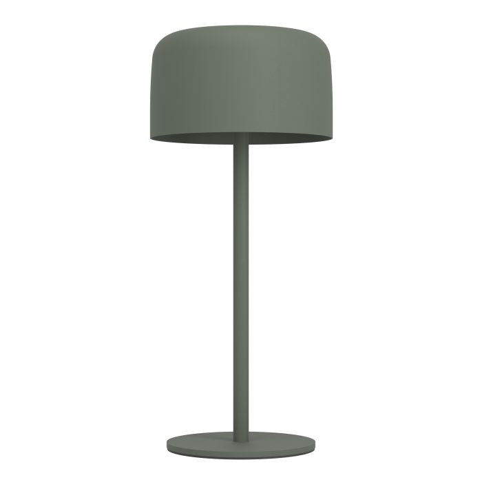 EGLO Solar-Tischleuchte – 30 cm – 270 lm, 3000 K – IP44 – Akku & Solar – Touch, USB-C, dimmbar – Grün – Stahl
