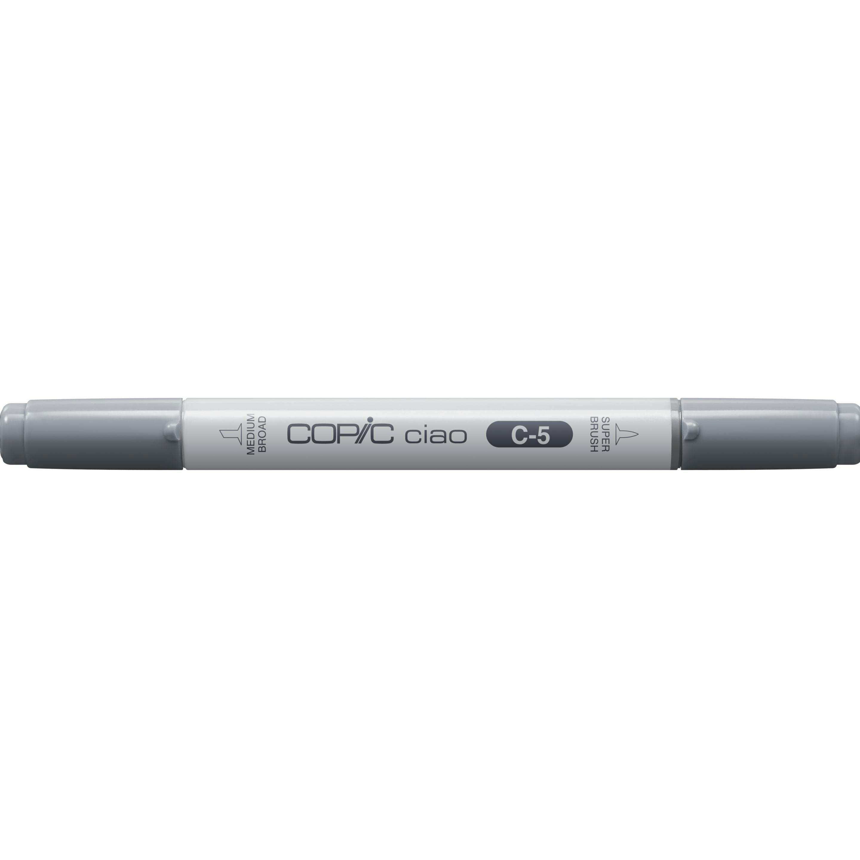 Copic Ciao Pinselstift, Doppelspitze – Pinsel + Keilspitze, alkoholbasiert, kühles Grau