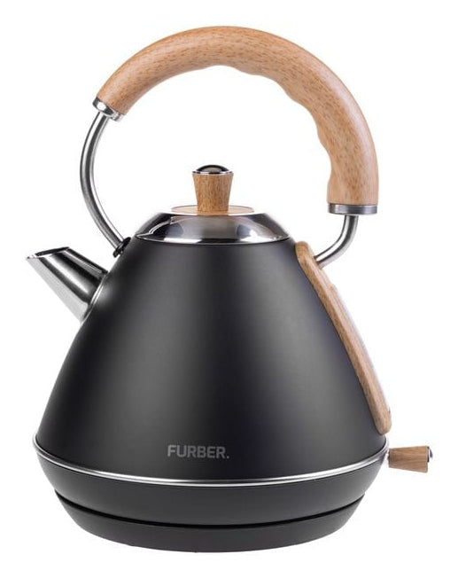 Furber. Furber Wasserkocher – 1 l, Edelstahl, Schwarz
