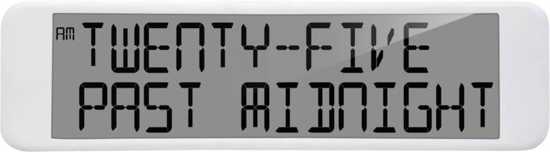 Technoline Wanduhr – Digital, 11,8 × 44,0 × 3,2 cm, weiss, Kunststoff