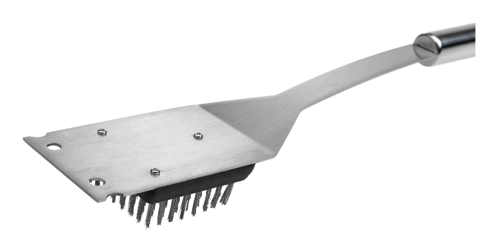 KOOR Grillbürste – Edelstahl, 35 cm, Silber, mit integriertem Metallschaber, hitzebeständig