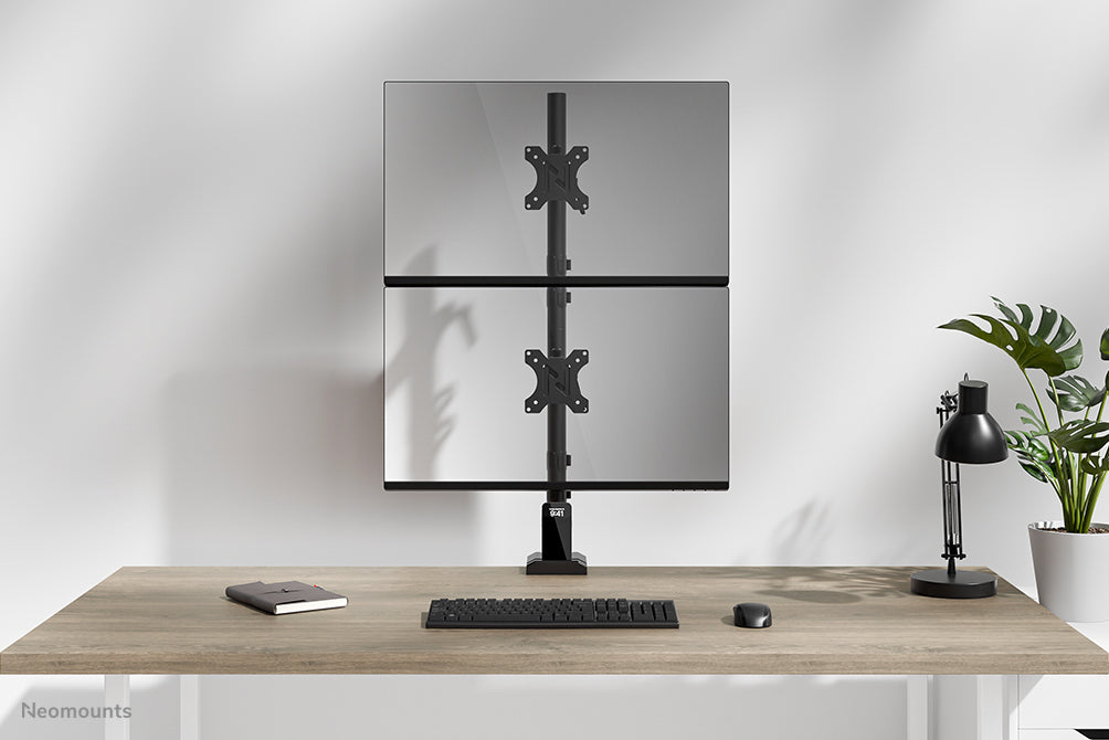 Neomounts NERO – Monitorarm Tischhalterung – Klemme/Durchführung – 2 Monitore – 10–32" – bis 9 kg/Monitor