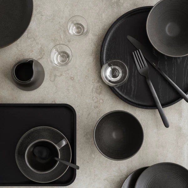 blomus STELLA Besteck-Set – 16-teilig, 20 cm, Edelstahl, Schwarz, matt, spülmaschinenfest