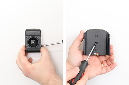 Brodit Auto-Halterung (passiv) – Neigbar 0–17°, 360° drehbar – Auto – für iPhone 15, iPhone 15 Pro – Schwarz