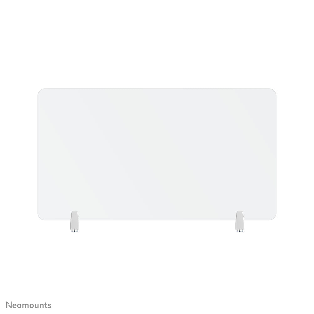 Neomounts Hygieneschutzschild – 1'200 × 650 mm, transparent, mit Montageset, für Tischplatten 0–25 mm