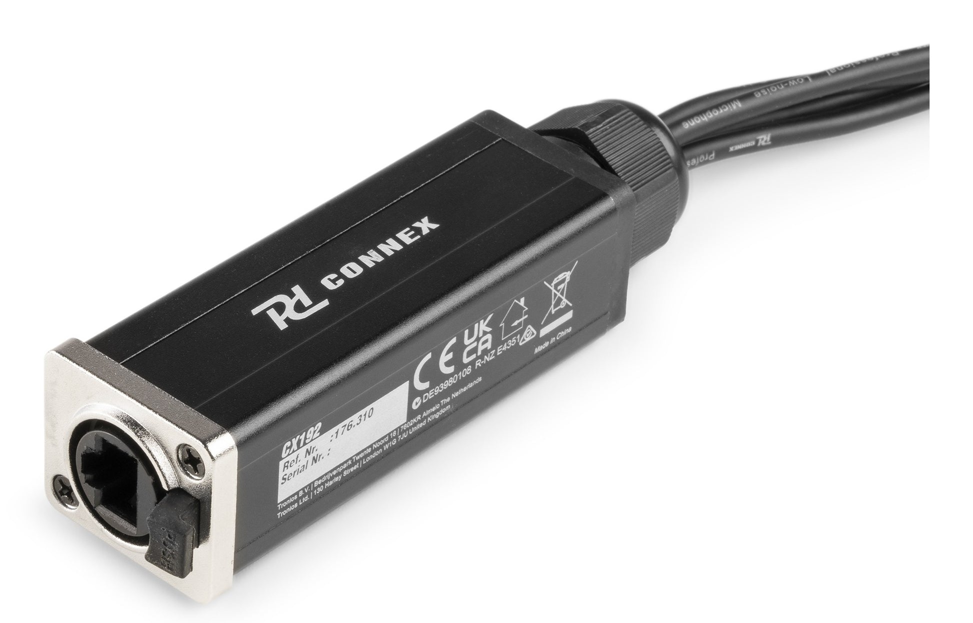 PD-Connex CX192 Adapter RJ-45 zu 4× XLR (3-pol, Buchse) – 0,7 m, DMX – Schwarz