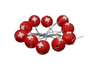 Dameco LED-Lichterkette – Starterset, 1,8 m, Warmweiss, 10 Lampen, Batteriebetrieb, Timer, Rot