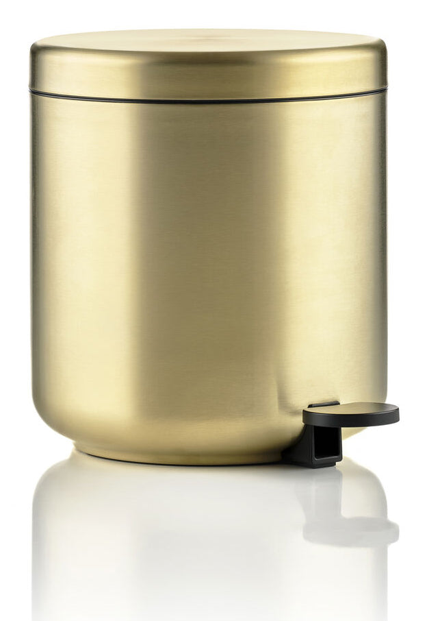 Zone Denmark Papierkorb – 4 l – Stahl, Gold – Ø 195 × H 220 mm