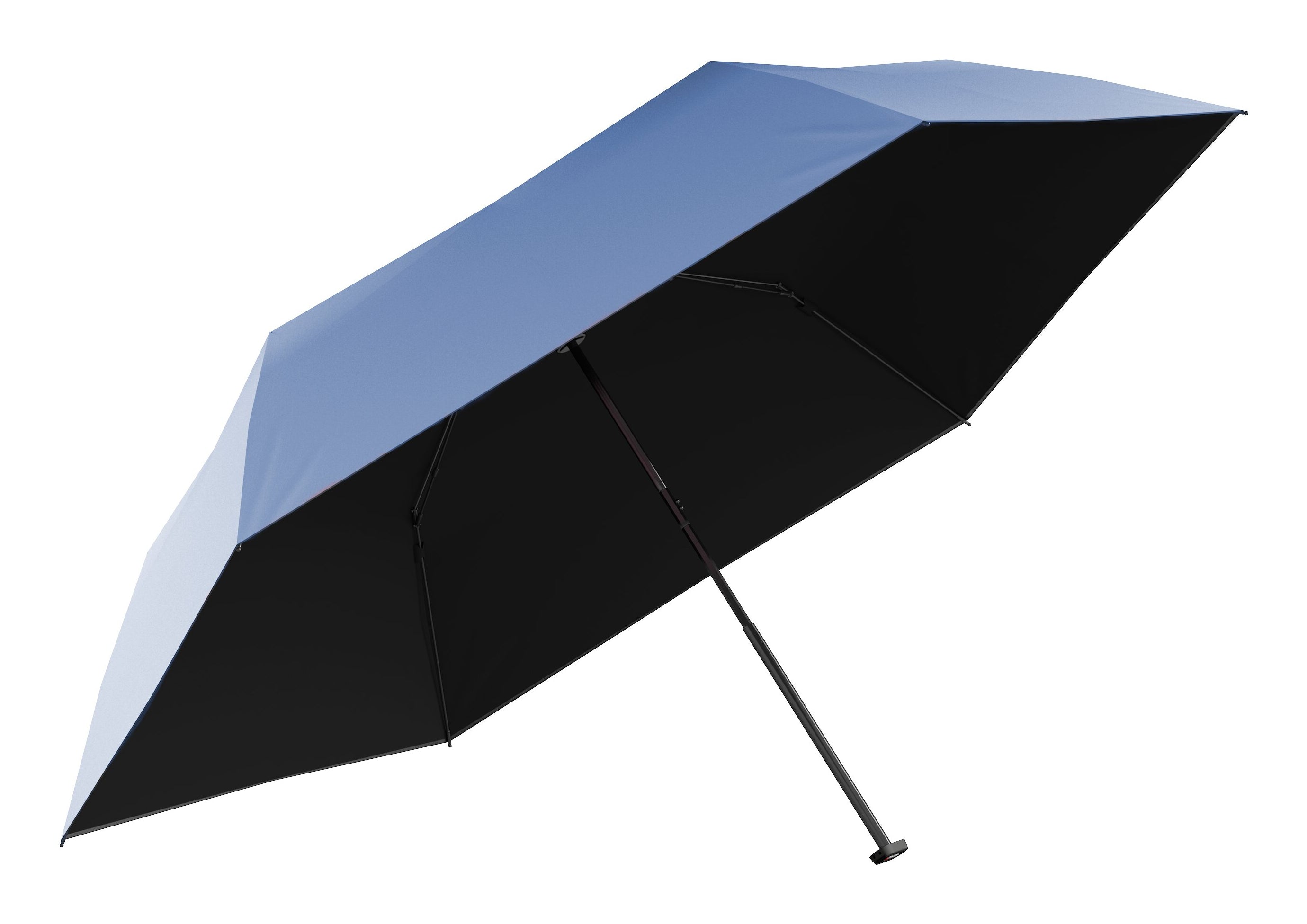 Knirps Taschenschirm US.050 – manuell, Ø 90 cm, L 21 cm – blau – HeatShield-Beschichtung, windfest