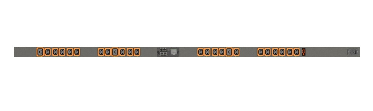 Vertiv MUU5MGB0-24PK37-2C20A9A00-S Switched PDU 3600 W – 24 AC-Ausgänge, IEC C20 Eingang – Zero-U, RJ45×2