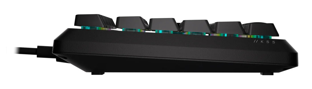 Corsair K55 CORE RGB – Gaming-Tastatur – Mechanisch, RGB – Kabelgebunden, USB-A – QWERTZ (CH) – Schwarz