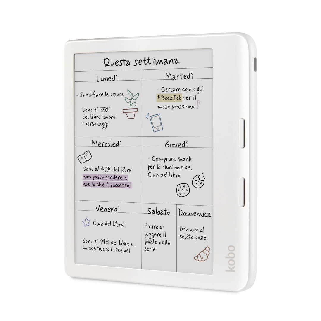 Rakuten Kobo Kobo Libra – 7" E-Ink Kaleido 3, Weiss