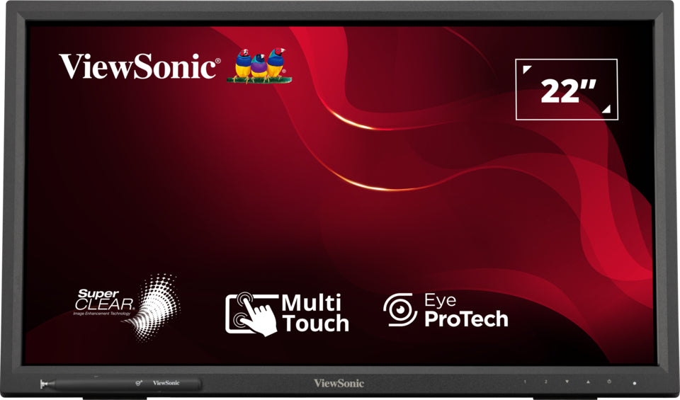 Viewsonic TD2223-2 – Monitor, 22", 1920 × 1080 (Full HD), Touch, 250 cd/m²