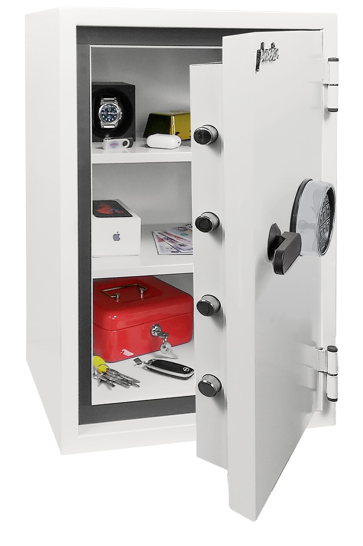 Phoenix Safe Co. Phoenix Dokumentenschutz-Tresor Fortress SS1463E – Elektronikschloss – 53 l – 60 Minuten Feuerschutz – Bodenmontage