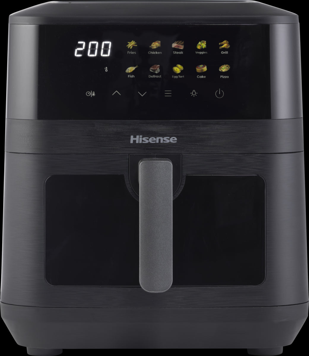 Hisense Heissluftfritteuse HAF2100DCD – 7,7 l, 10 Programme, 2100 W – schwarz