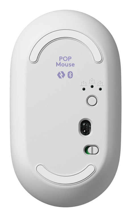 Logitech Pop Icon – Tastatur, kabellos (Bluetooth), US-Layout (EN), Lila/Weiss