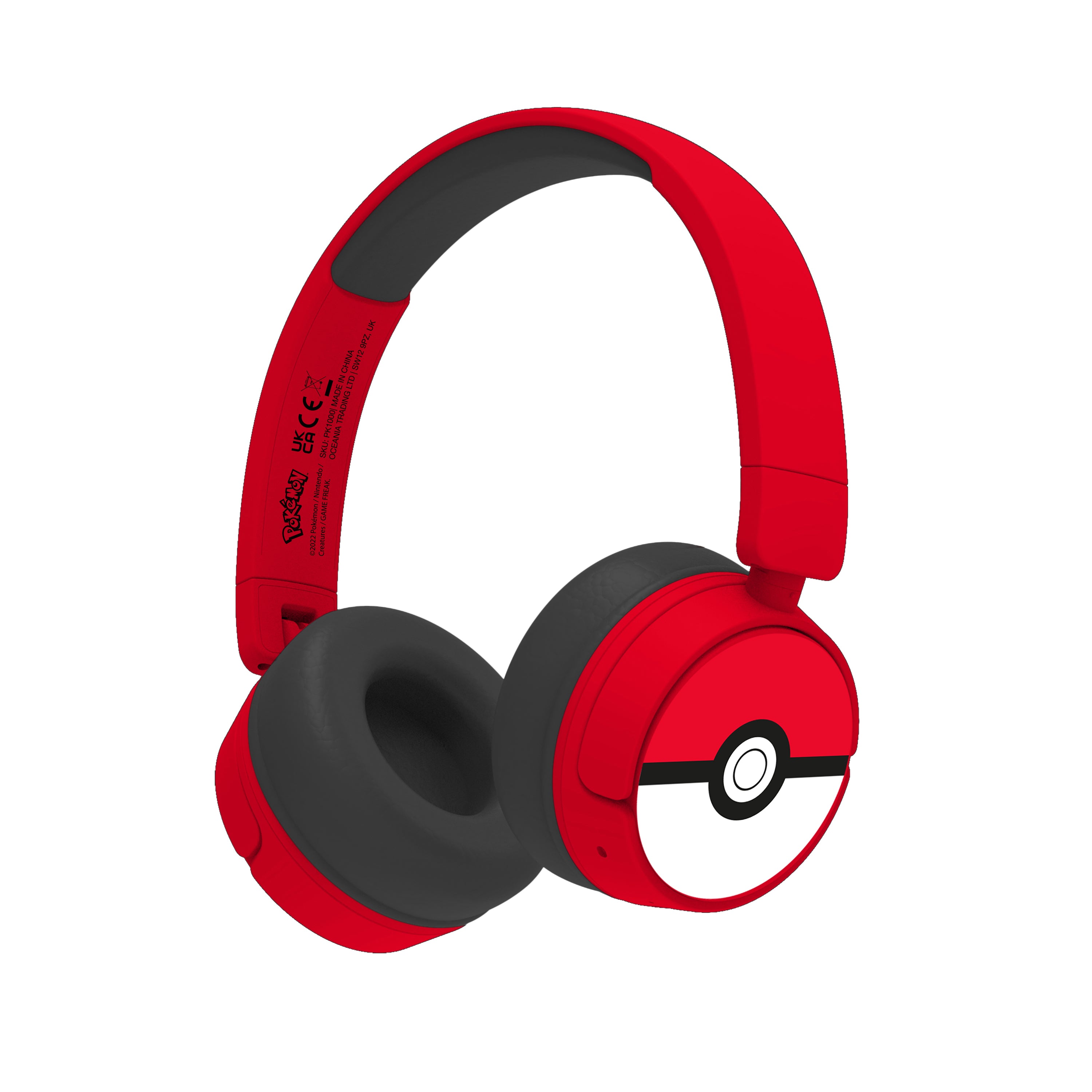 OTL Technologies OTL Pokémon PK1000 Kinderkopfhörer – On-Ear, Stereo, Kabel + BT, Rot/Weiss, BT 5.1