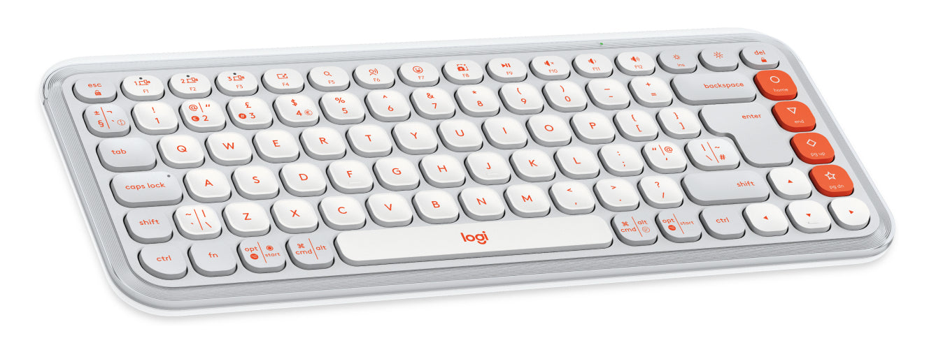 Logitech POP ICON COMBO INTNL-973 – Tastatur, UK-Layout (EN), Weiss