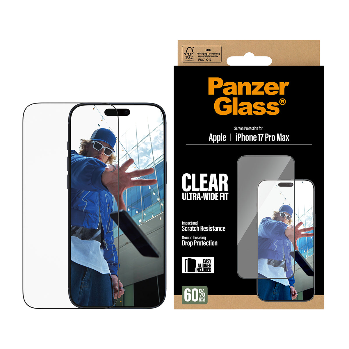 PanzerGlass Displayschutzfolie – für Apple iPhone 17 Pro Max