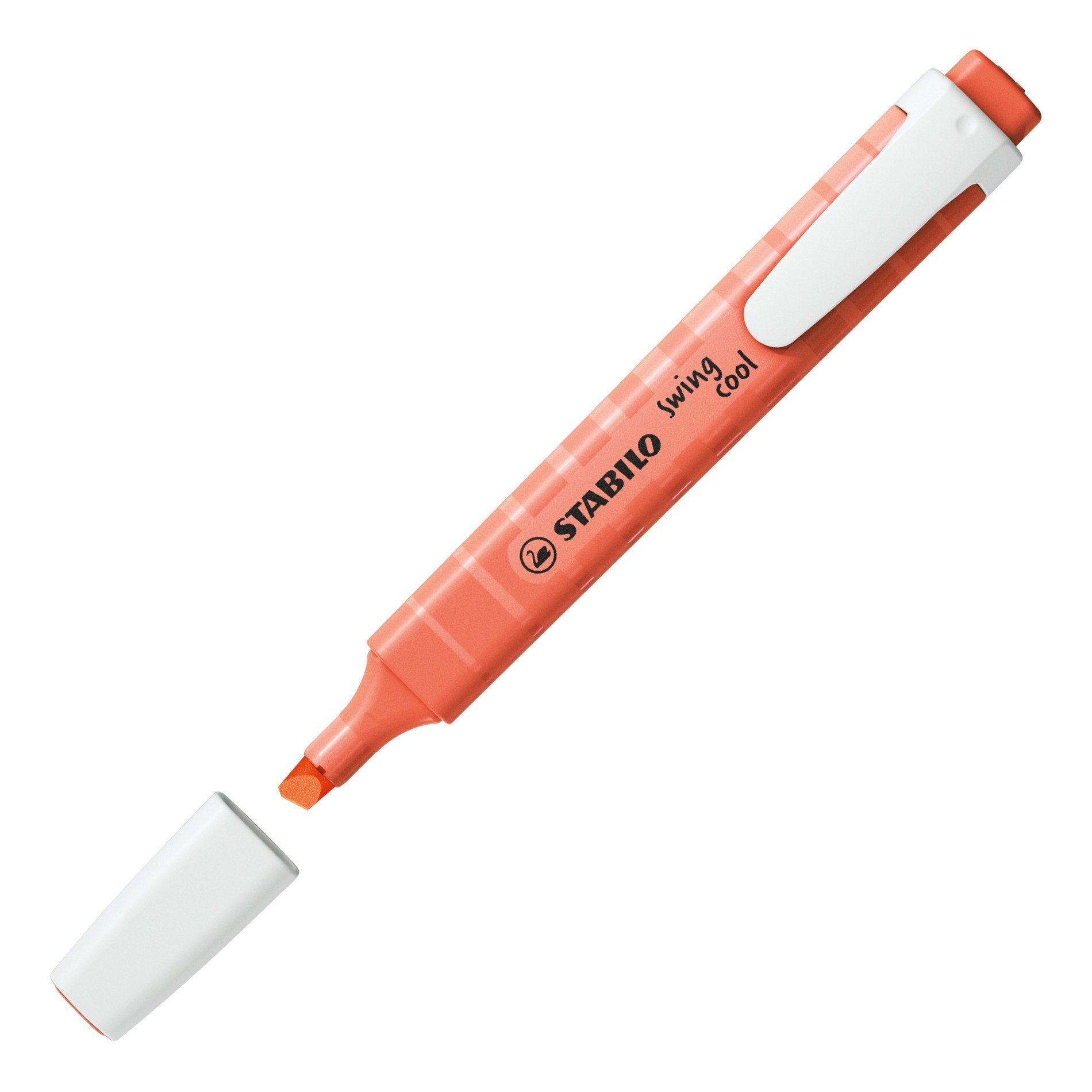 STABILO swing cool Pastel Edition Textmarker korallenrot – Keilspitze, 1–4 mm