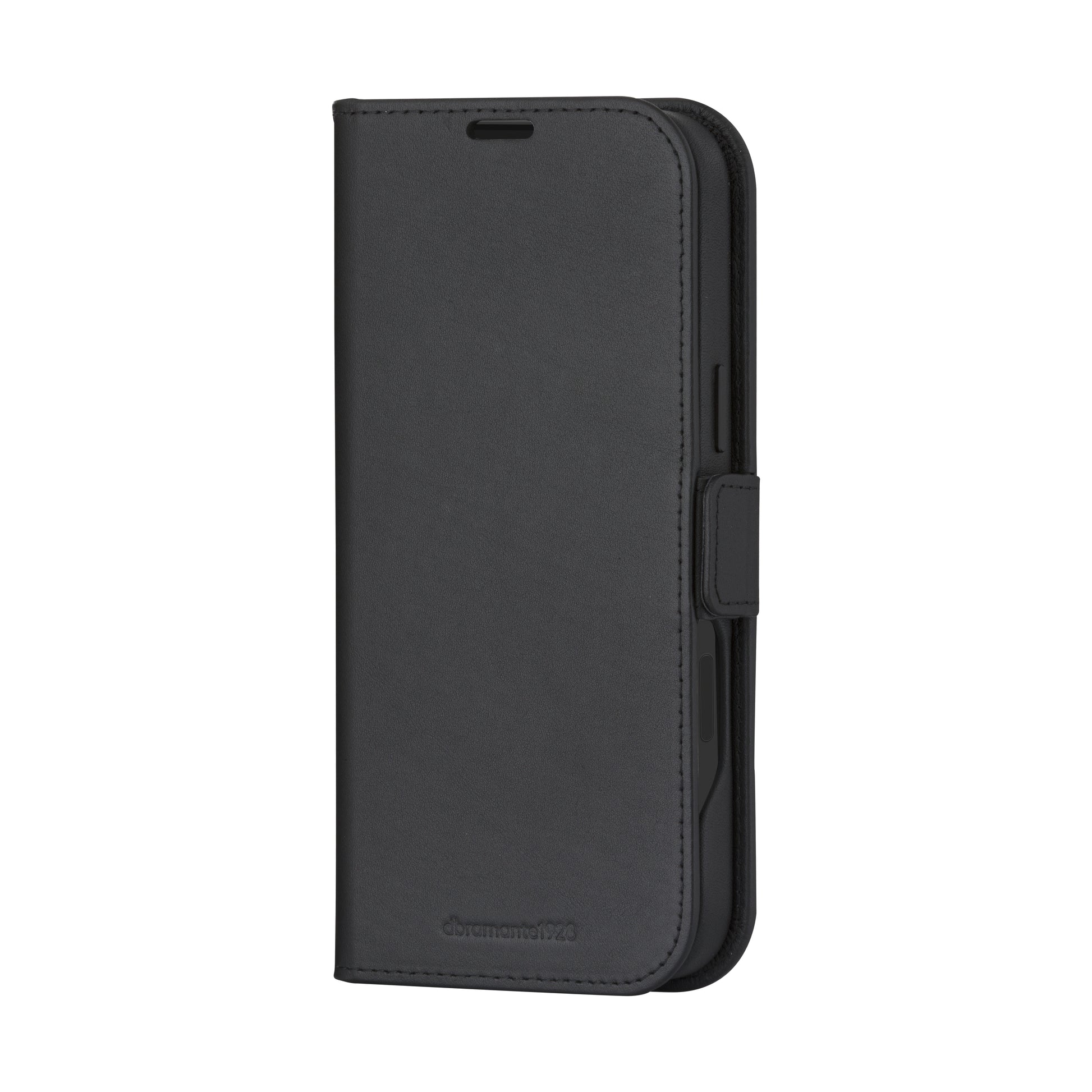 dbramante1928 Lynge Wallethülle – für Apple iPhone 16 Plus, MagSafe, 3 Kartenfächer, Leder, schwarz
