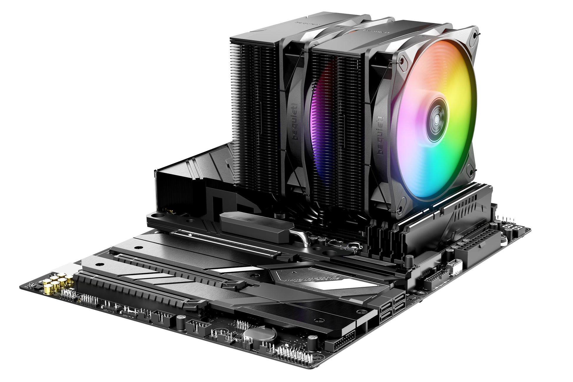 be quiet! be quiet Pure Rock Pro 3 LX – CPU-Kühler – 2×120 mm, 250 W TDP, RGB, 155 mm, Schwarz