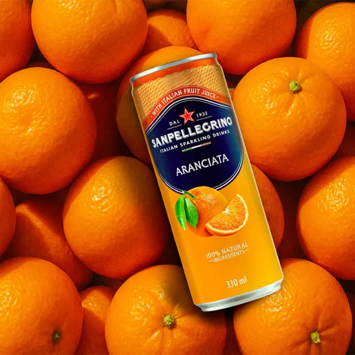 San Pellegrino Limonade Aranciata, Orange – 6 × 3,3 dl