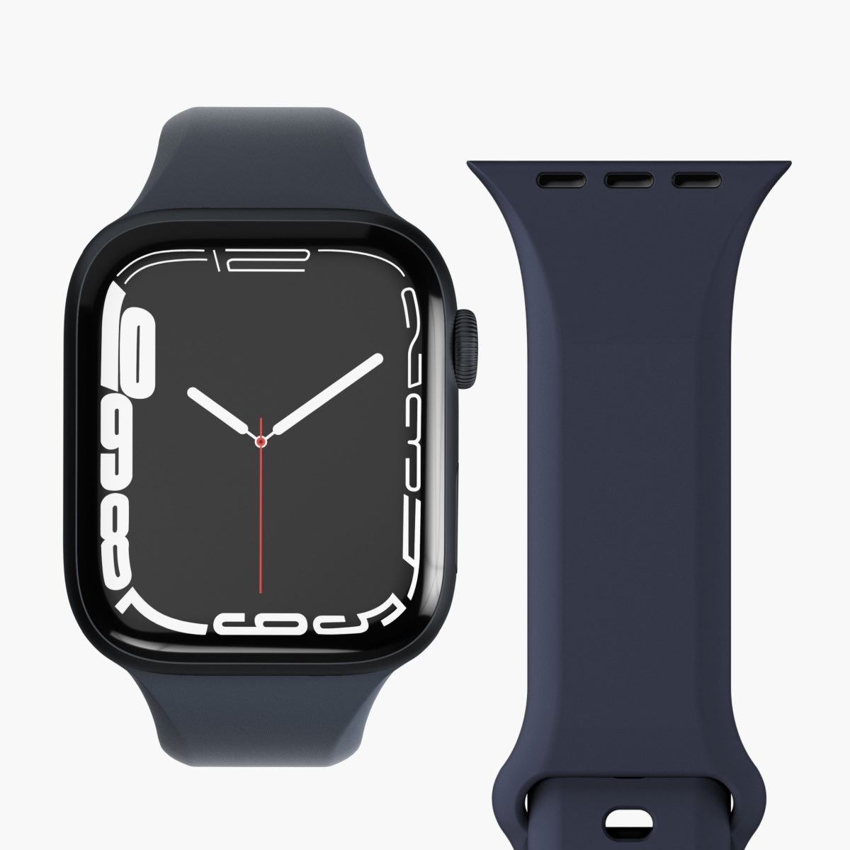 Vonmählen Classic Band 2 – Armband – für Apple Watch 40/41/42 mm, Dunkelblau, Silikon