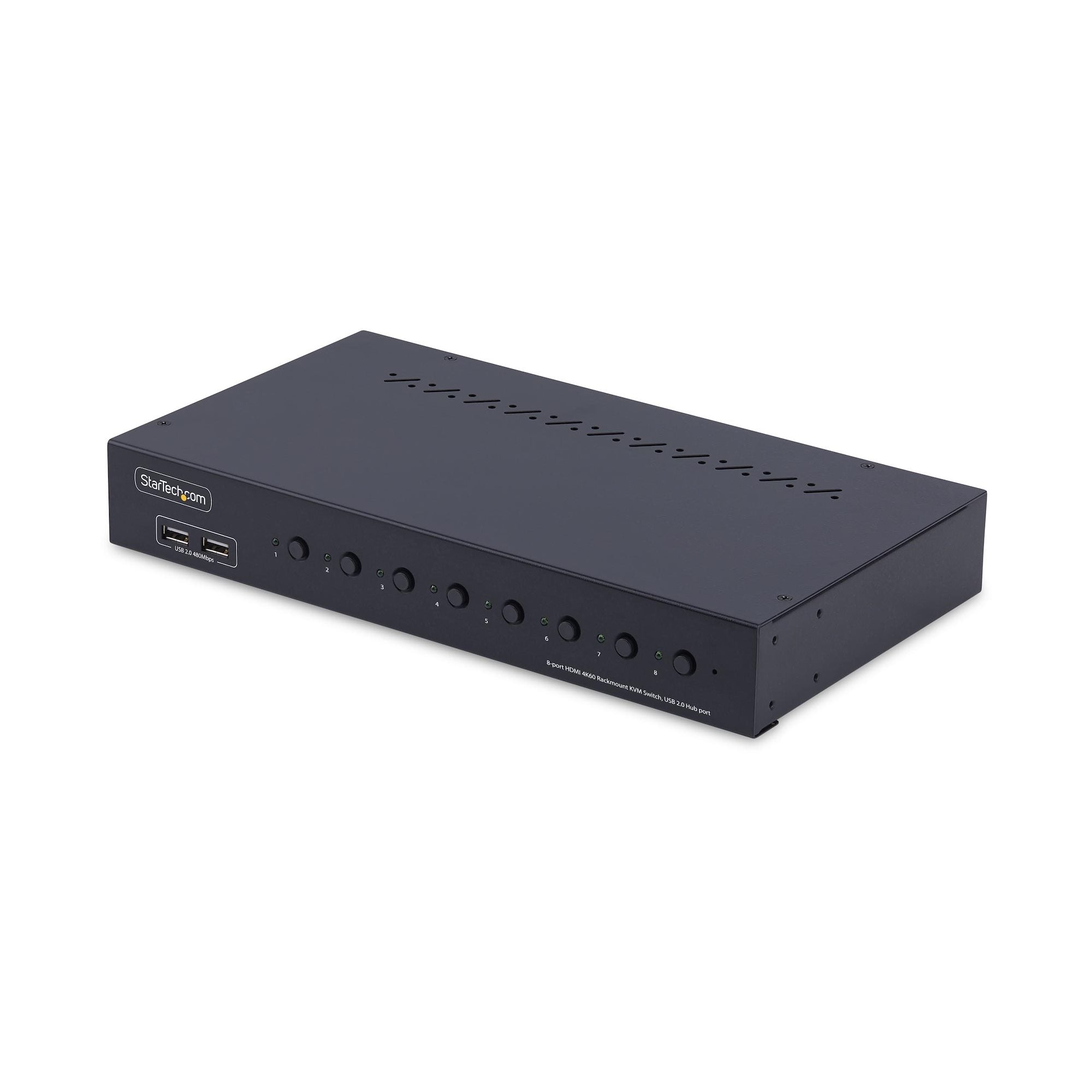 StarTech.com 8-Port HDMI KVM-Switch – 4K/60 Hz, USB 2.0-Hub, Audio, 1U Rack