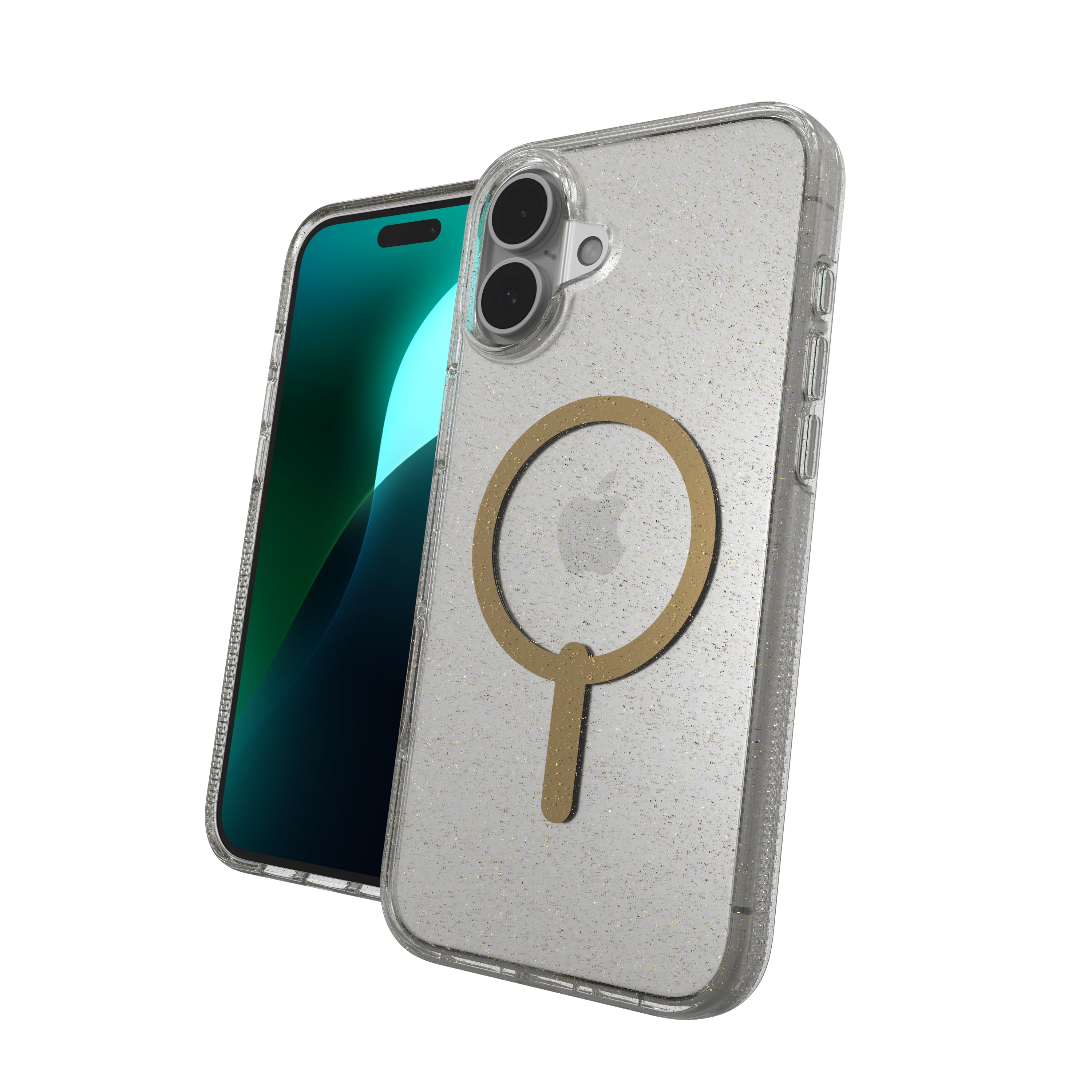 ZAGG Backcover Milan – für Apple iPhone 16 – Gold Glitter