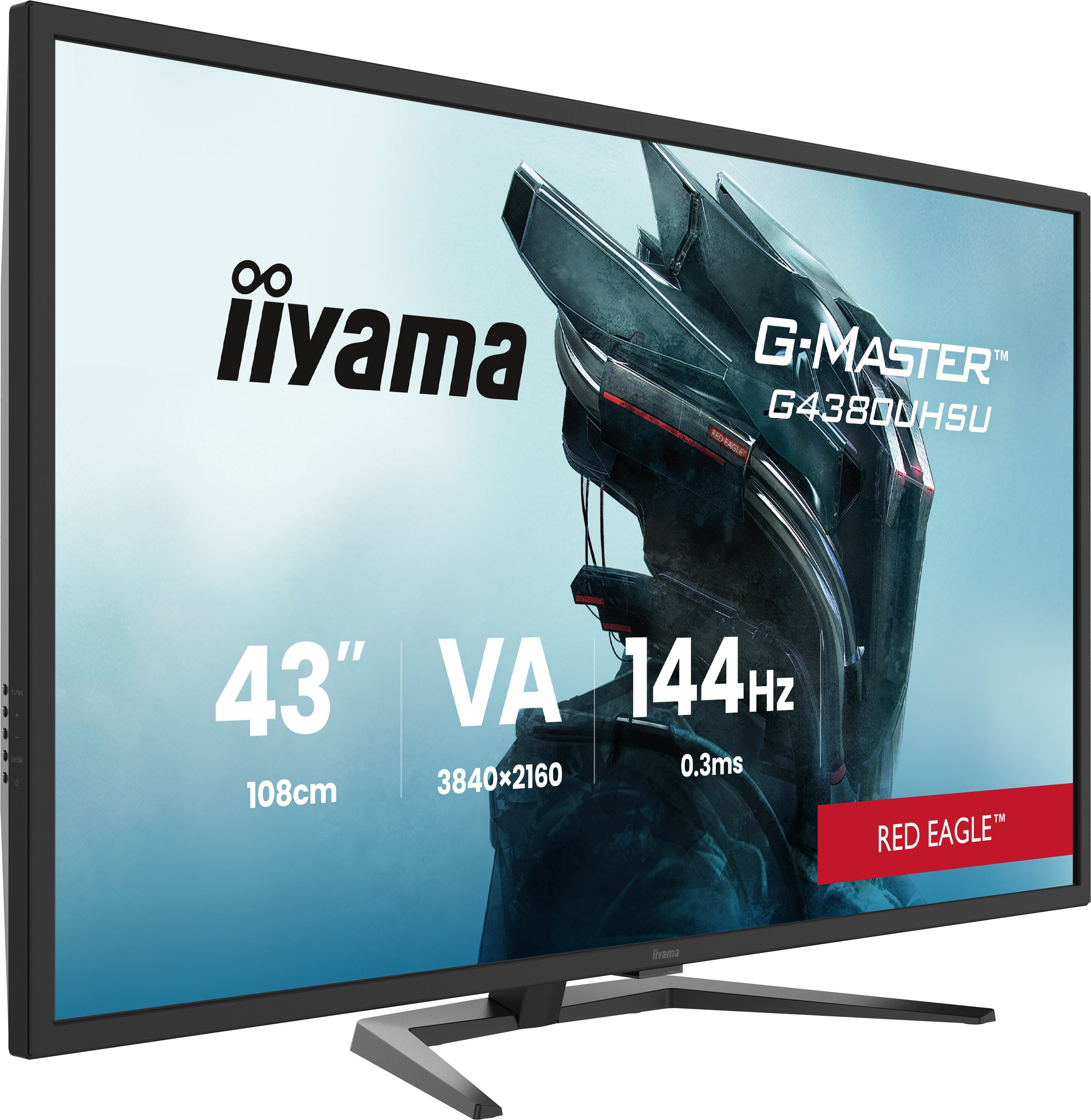 iiyama G-MASTER G4380UHSU-B2 – Monitor, 43" 4K UHD (3840 × 2160), VA, 144 Hz, 550 cd/m²