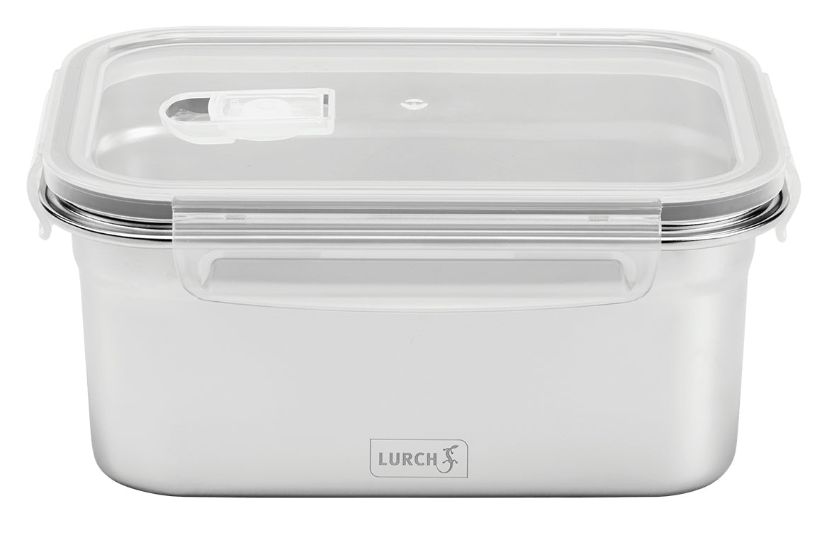 Lurch Lunchbox – 1,5 l, 19,5 × 14,5 × 6,5 cm, Edelstahl/Kunststoff, spülmaschinenfest, auslaufsicher