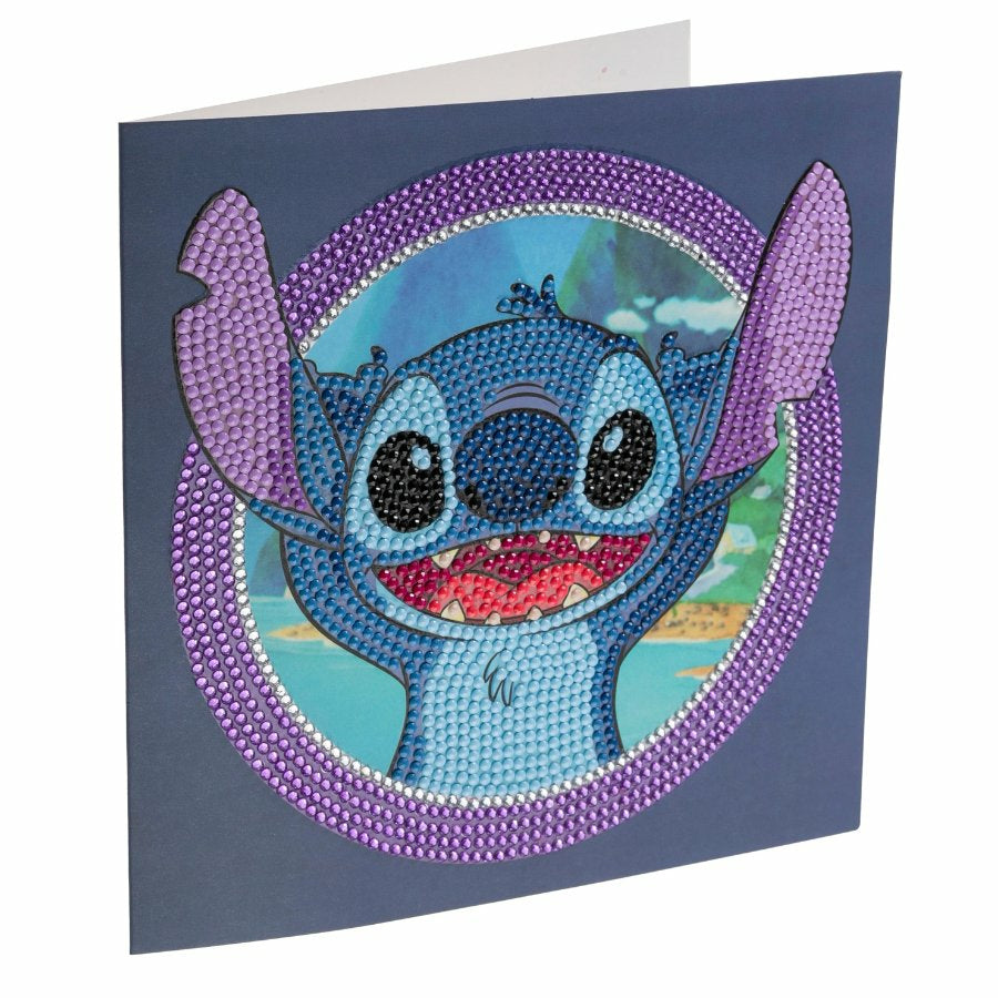 CRAFT Buddy Crystal Art Card – Diamond Painting Set – Stitch (Disney) – 18 × 18 cm – ab 8 Jahren