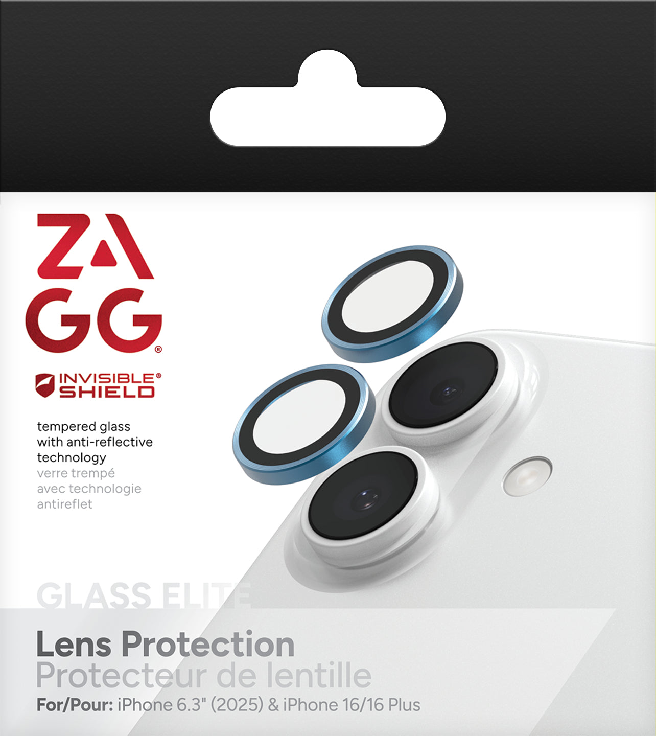 ZAGG Glass Elite – Kamera-Schutz – schlag- und kratzfest – für iPhone 15–17 Pro/Pro Max – 3er Pack