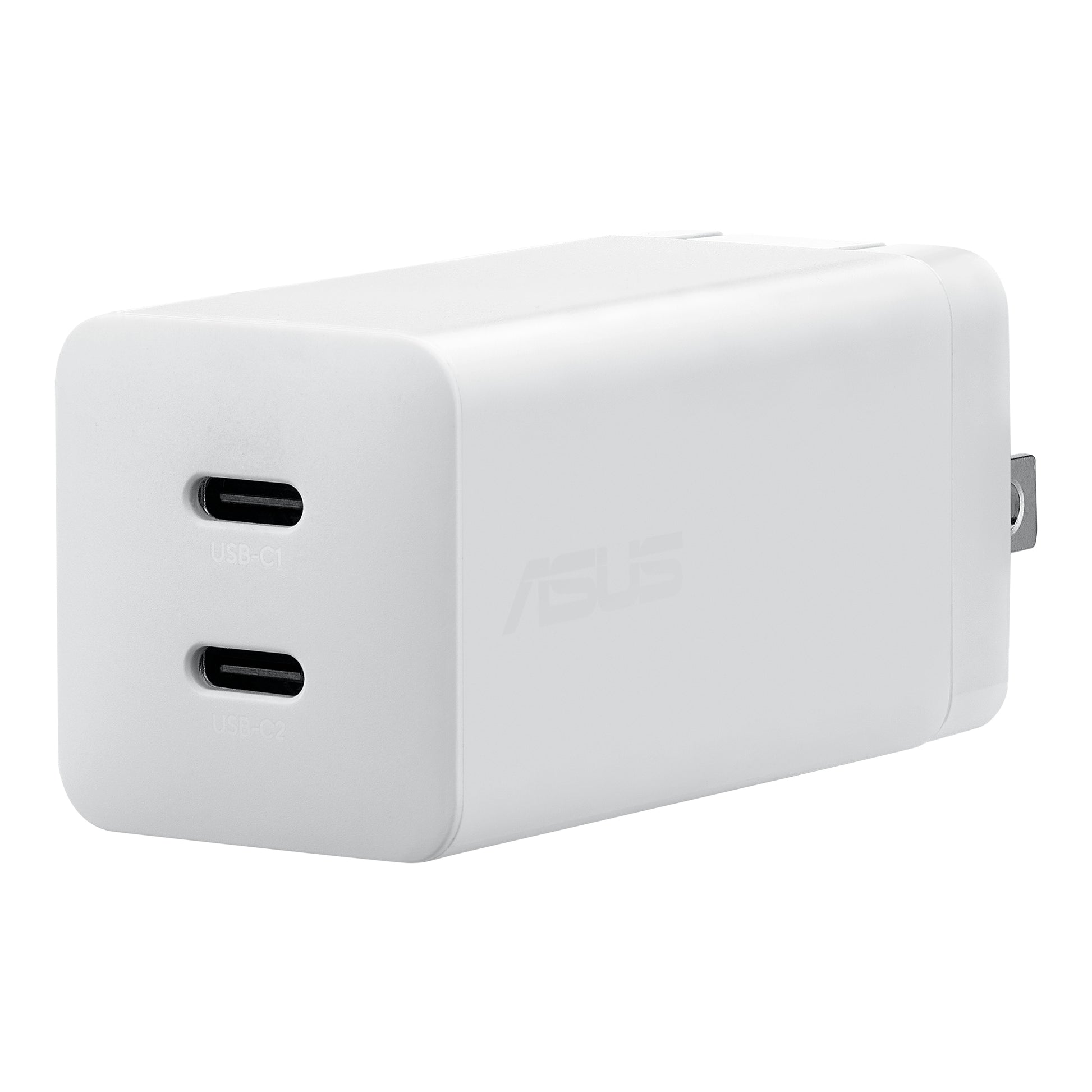 ASUS AC65-05 USB-Ladegerät 65 W – USB-C×2 – PD 3.0, PPS, QC 4, GaN – EU-Stecker (Typ C), 1,5 m Kabel – Weiss