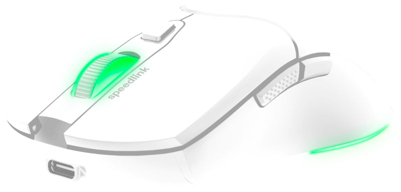 SPEEDLINK VELOX SL-680102 – Gaming-Maus – Kabellos (2,4 GHz), 4800 DPI, RGB-Beleuchtung, rechts, Weiss
