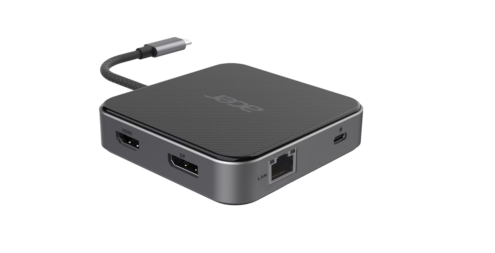 Acer Multiport-Adapter – USB4, 1× DP, 1× HDMI, 2× USB-A, 100 W PD, GbE, 3,5 mm, für Windows/Mac/ChromeOS