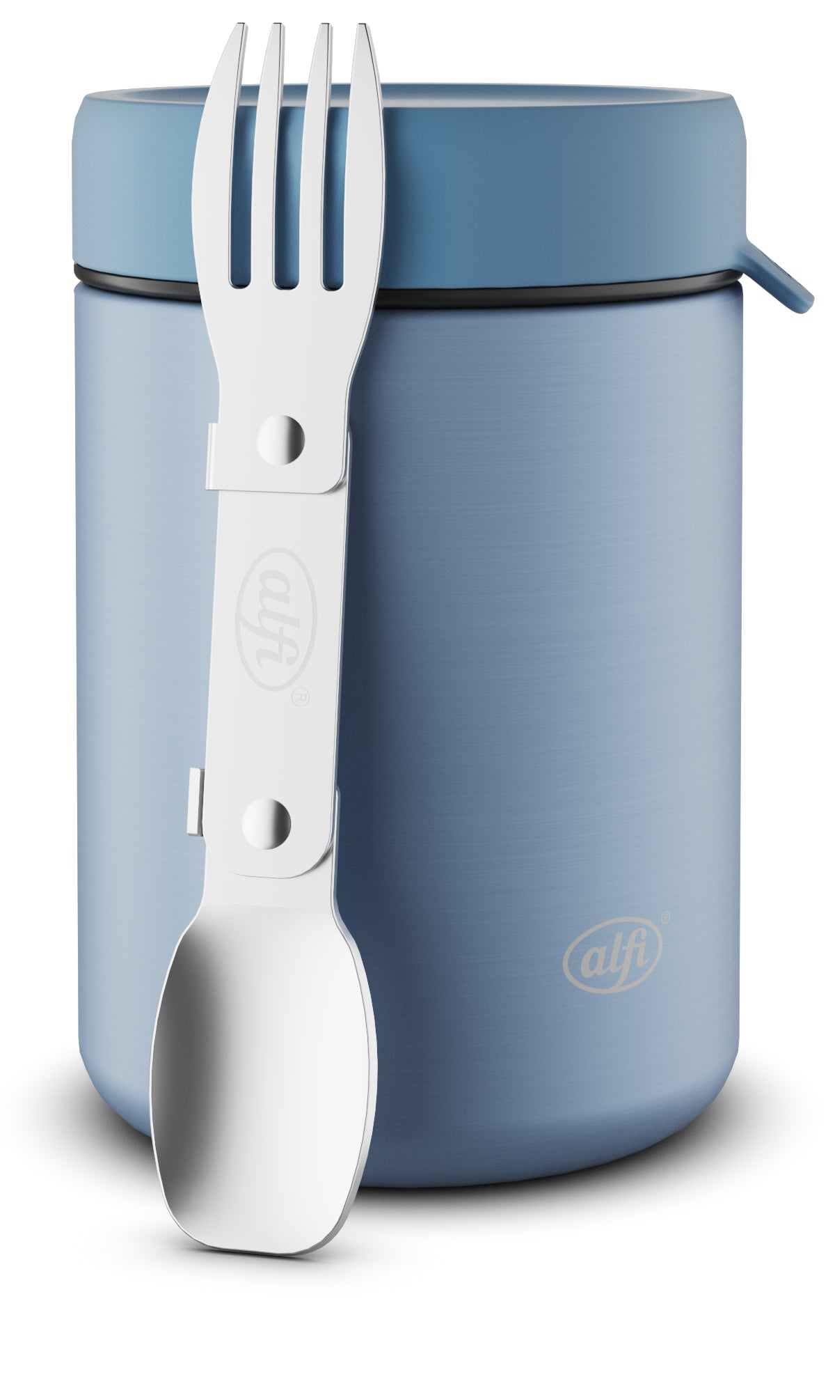 Alfi Thermobox – 350 ml, 8,8 × 8,8 × 13,3 cm, Edelstahl, Hellblau, mit Schwenkverschluss