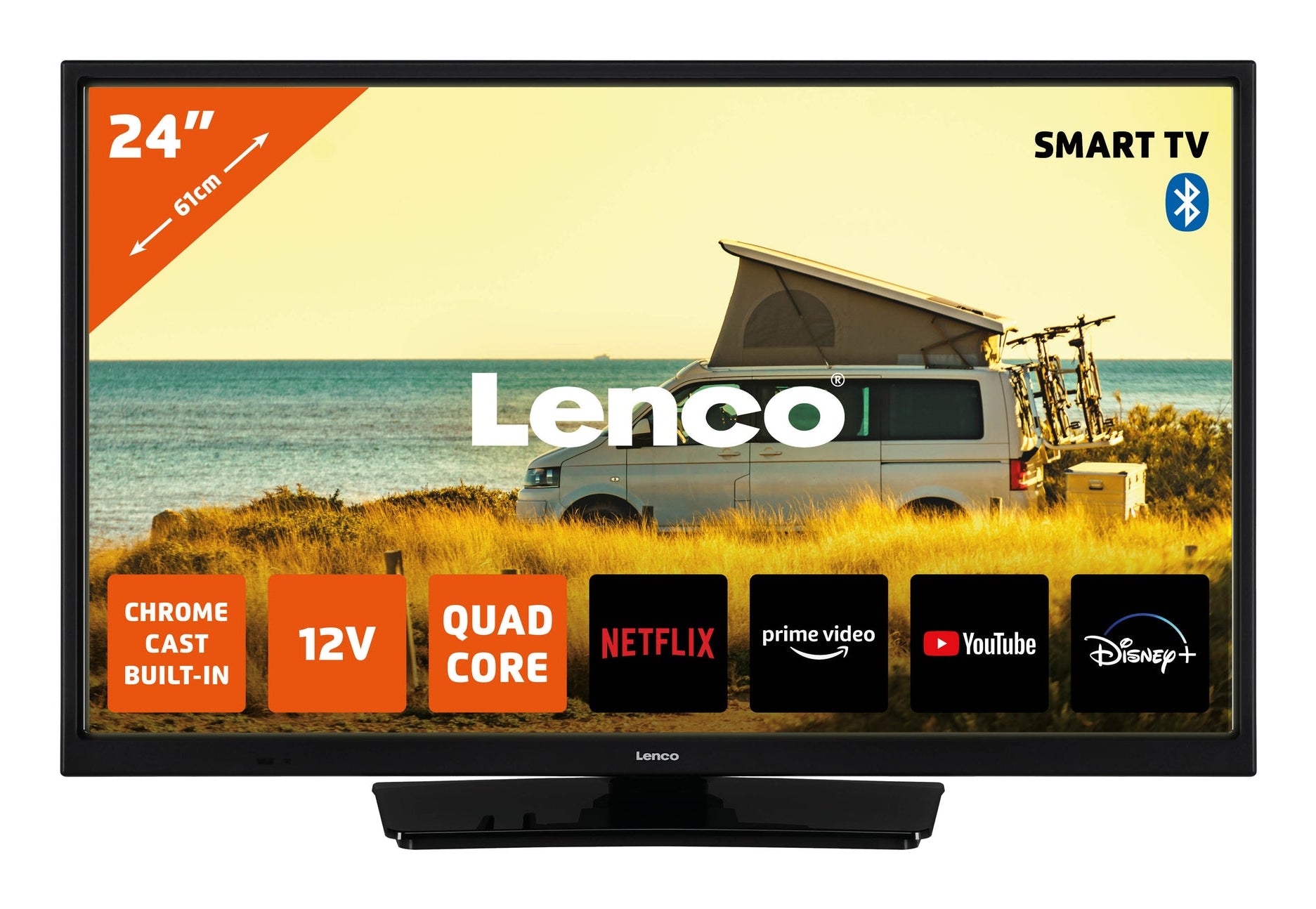 Lenco LED-2463BK – 24" TV – HD-Ready (1366 × 768) – LCD (Edge-LED) – Android TV – 50 Hz – HDR