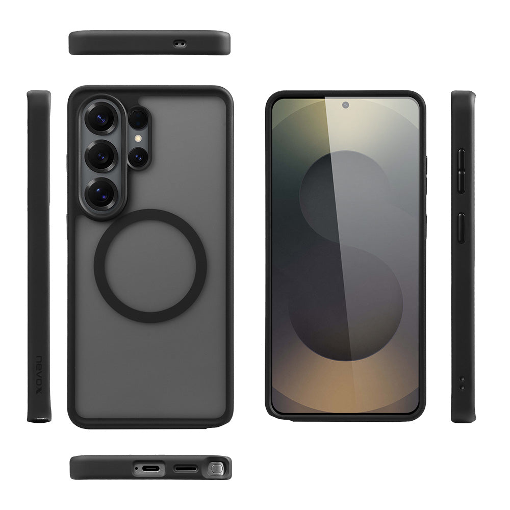 nevox StyleShell Invisio Backcover – für Samsung Galaxy S26 Ultra, MagSafe, PC+TPU, schwarz