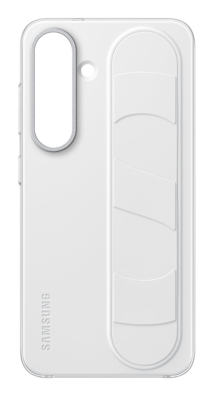 Samsung Backcover – für Galaxy S25+ – weiss – Silikon – mit Ständer, mit Handriemen