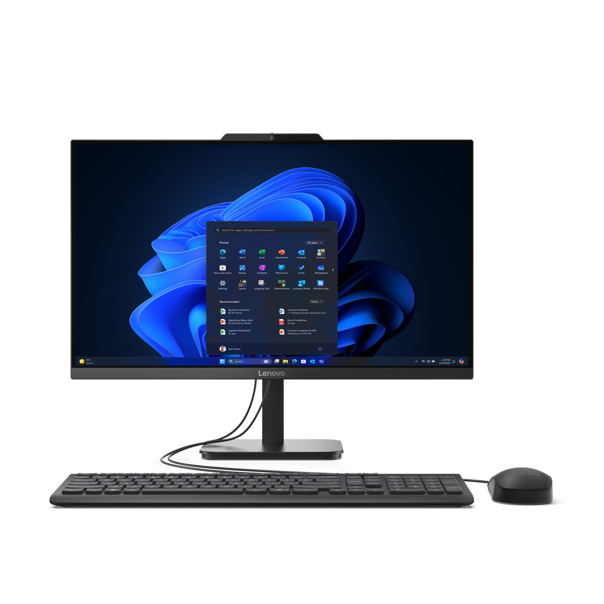 Lenovo V100 All-in-One – 23,8" Full HD, Intel N100, 8 GB RAM, 256 GB SSD, Windows 11 Pro