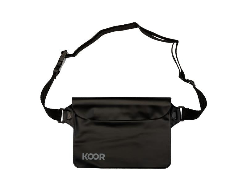 KOOR Pouch/Umhängetasche – für Smartphones, PVC, Schwarz, wasserfest, mit Schultergurt