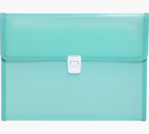 Exacompta Chromaline A4 Fächermappe – 13 Fächer, Druckknopf, Polypropylen (PP), Mehrfarbig, bis 400 Blatt