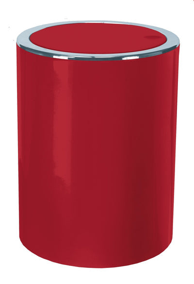 Kleine Wolke Schwingdeckel-Abfalleimer Clap – 5 l – Kunststoff (ABS), Oval – Rot