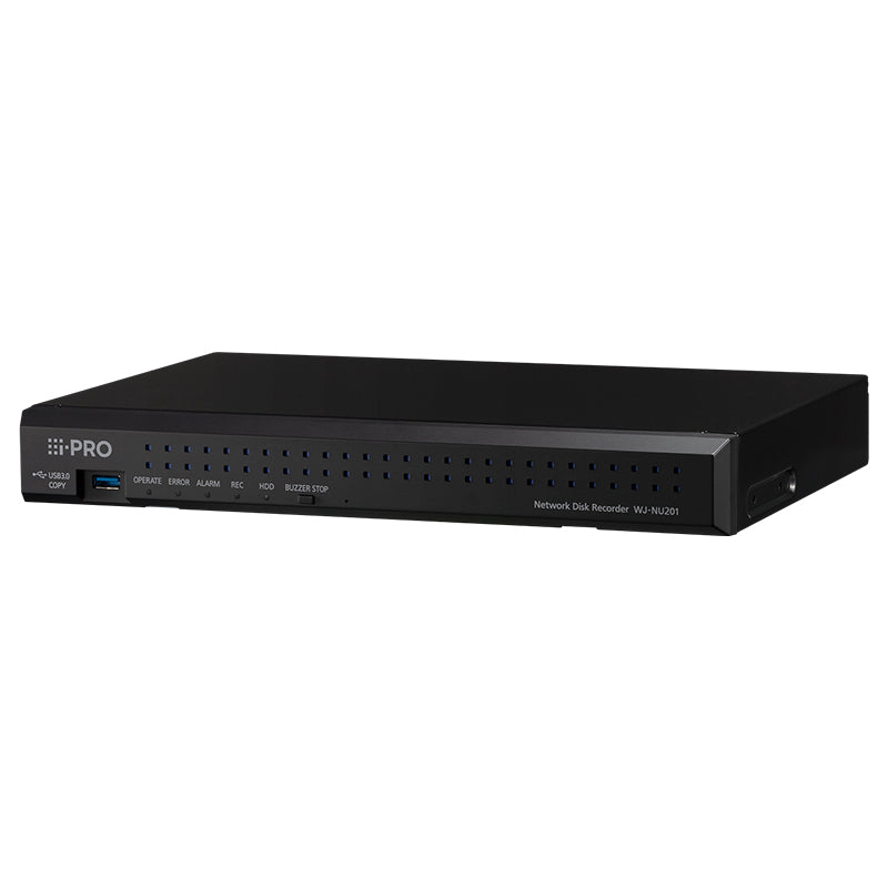 i-PRO WJ-NU201KG Netzwerkrecorder – 8 Kanäle, 8× PoE+ (30 W), 20 TB Speicher