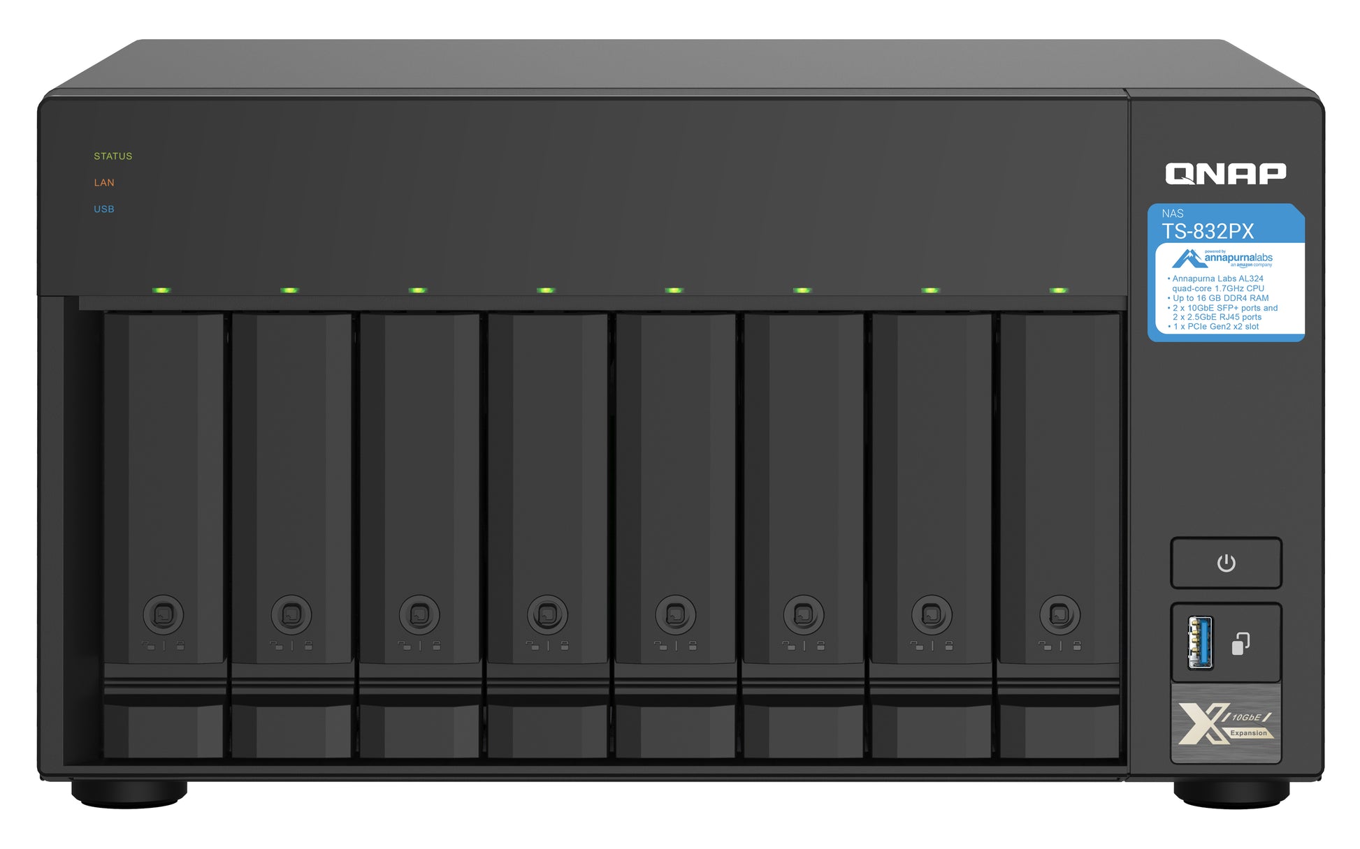 QNAP TS TS-832PX-4G Allgemeines Speichergerät – 8 Bay