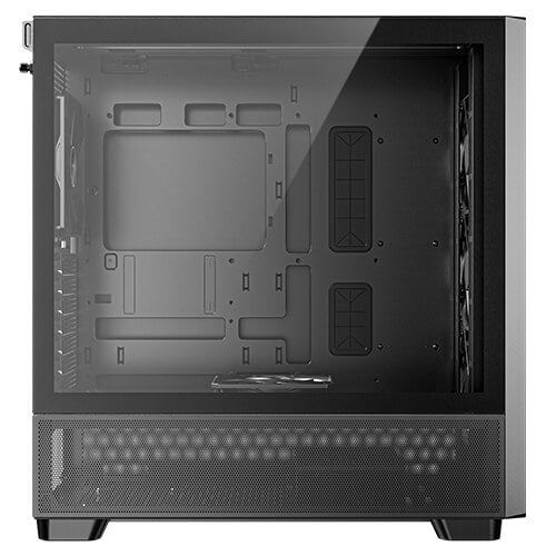 Antec FLUX – PC-Gehäuse – Midi-Tower ATX, Schwarz, Seitenfenster, 5× Lüfter, 360/420 mm Radiatorunterstützung