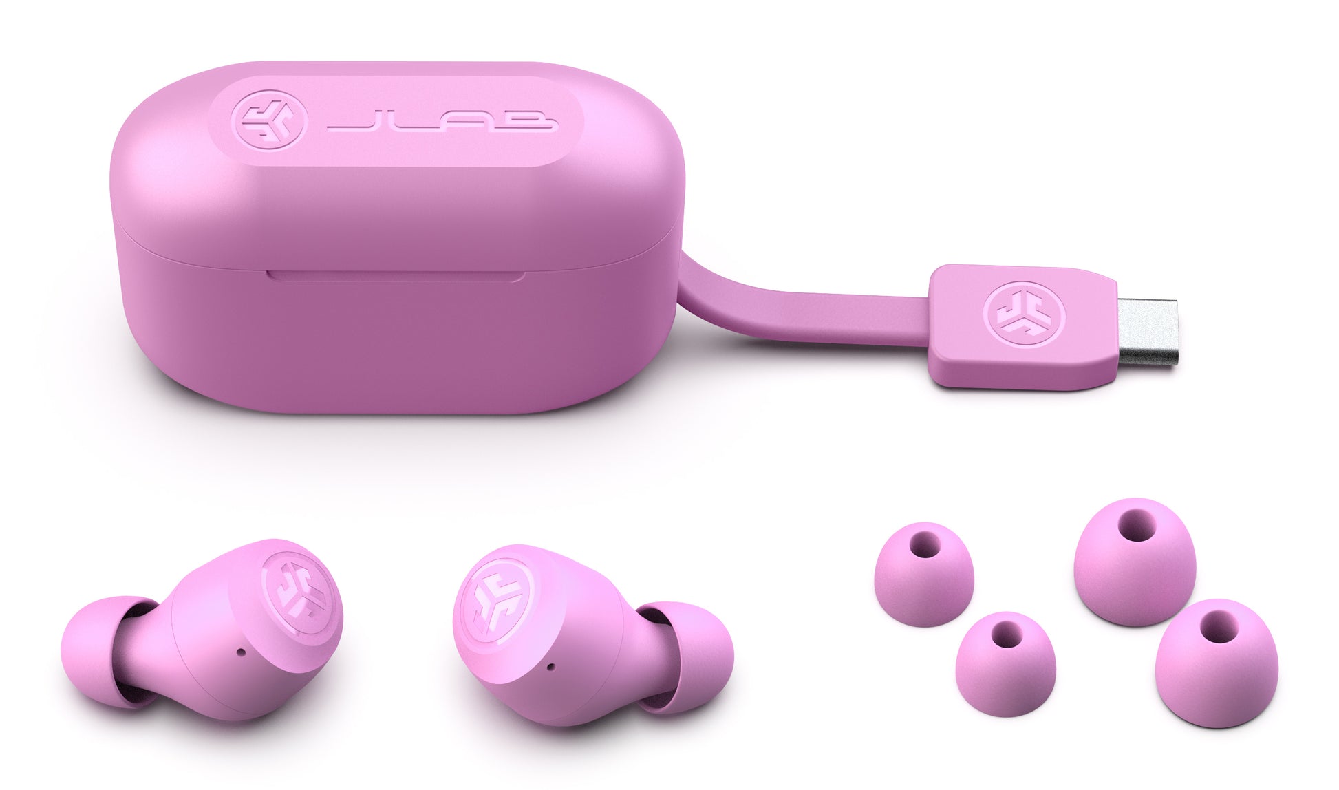 JLab Go Air Pop TWS In-Ear – Stereo, mit Ladecase, Pink, BT 5.1